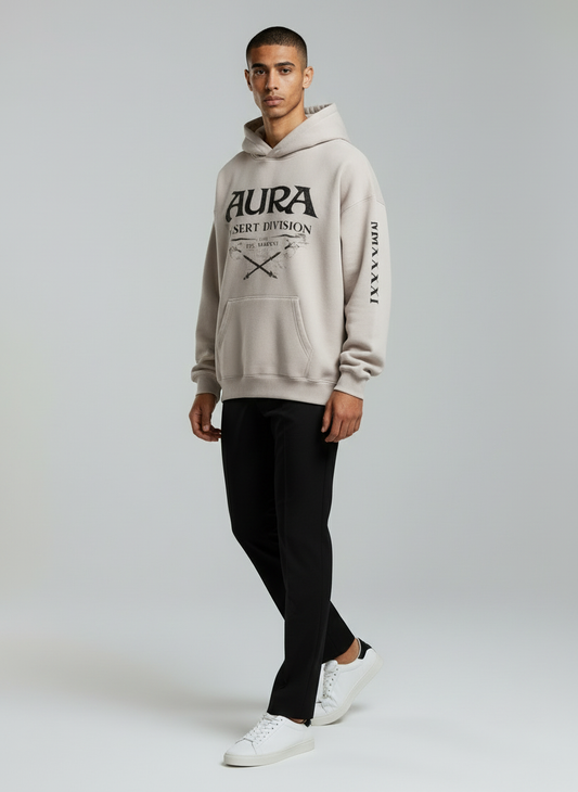 Desert Division Hoodie - Grey Apricot