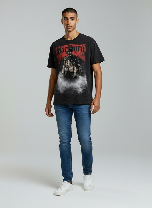 Marlboro Smoke Tee - Black